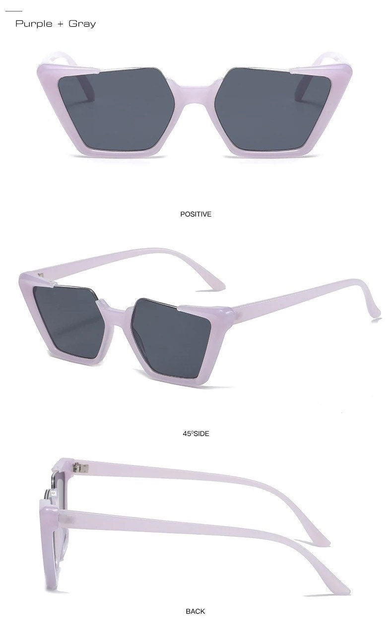 Retro Irregular Cat Eye |Women Men| Sunglasses Fashion Jelly Color Shades |UV400 Trending Sun Glasses Eyewear