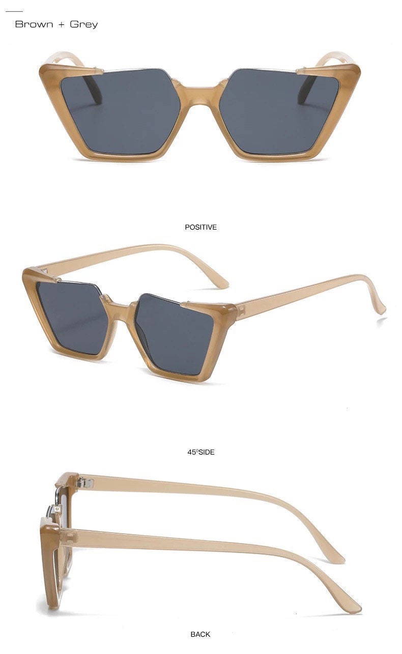 Retro Irregular Cat Eye |Women Men| Sunglasses Fashion Jelly Color Shades |UV400 Trending Sun Glasses Eyewear