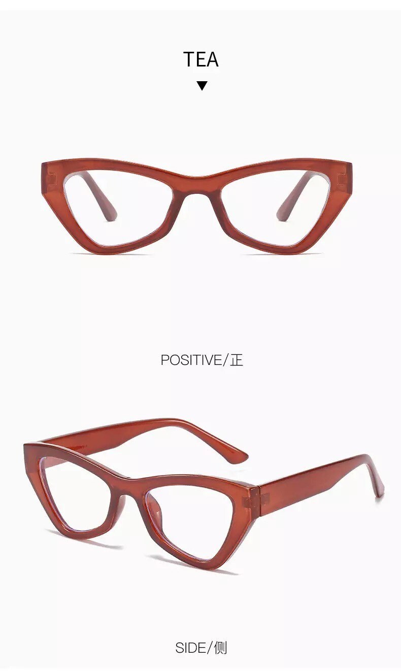 Retro Computer Glasses Frame |Women Men|Anti Blue Light Blocking Eyeglass |Cat Eye Eyewear Vintage Optical Frames