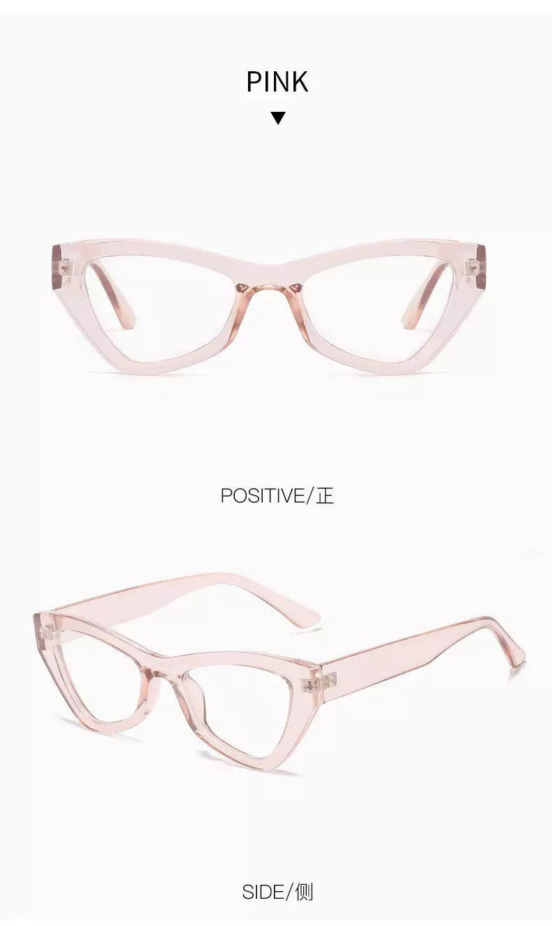 Retro Computer Glasses Frame |Women Men|Anti Blue Light Blocking Eyeglass |Cat Eye Eyewear Vintage Optical Frames