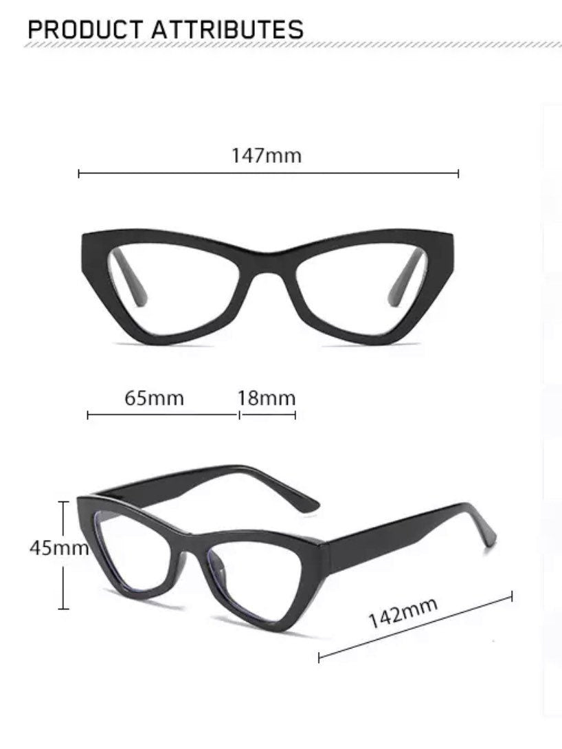 Retro Computer Glasses Frame |Women Men|Anti Blue Light Blocking Eyeglass |Cat Eye Eyewear Vintage Optical Frames