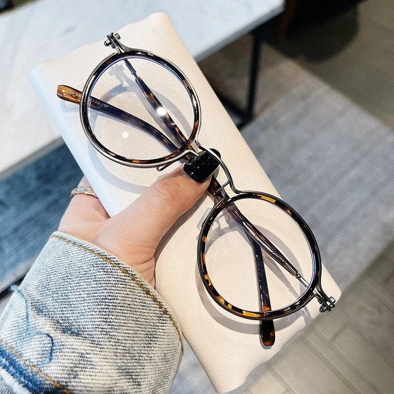 New Fashion 2022 Anti Blue Light Retro Punk |Women Men| Styles Round Optical Glasses Frames|UV400