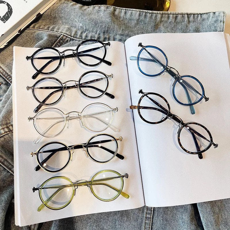 New Fashion 2022 Anti Blue Light Retro Punk |Women Men| Styles Round Optical Glasses Frames|UV400