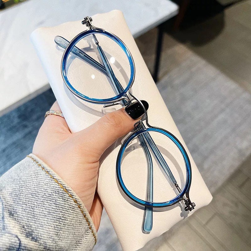 New Fashion 2022 Anti Blue Light Retro Punk |Women Men| Styles Round Optical Glasses Frames|UV400
