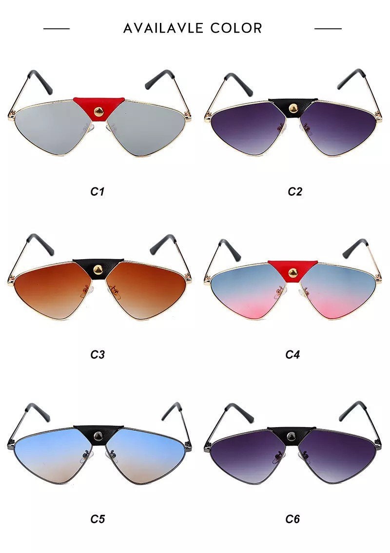 Mirror Steampunk Sunglasses|Women Men|2022 Cat Eye Pilot Sunglasses|Vintage Retro Sunglasses Eyewear Steampunk UV400 Gradient