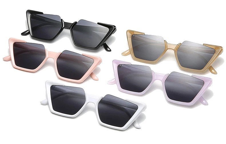 Retro Irregular Cat Eye |Women Men| Sunglasses Fashion Jelly Color Shades |UV400 Trending Sun Glasses Eyewear