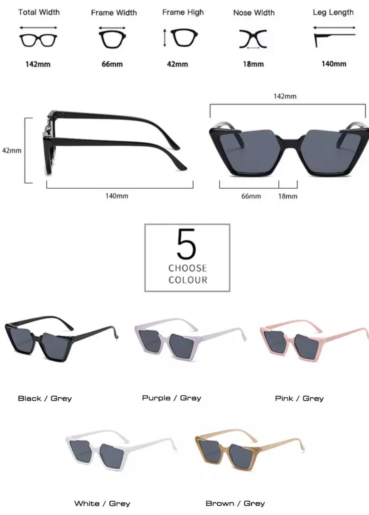 Retro Irregular Cat Eye |Women Men| Sunglasses Fashion Jelly Color Shades |UV400 Trending Sun Glasses Eyewear