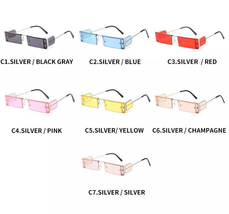 New Women Small Frame Fashion Sunglasses |Retro Rivet Eyeglasses |Luxury Brand|Punk Style Sunscreen Glasses |Eyewear UV400