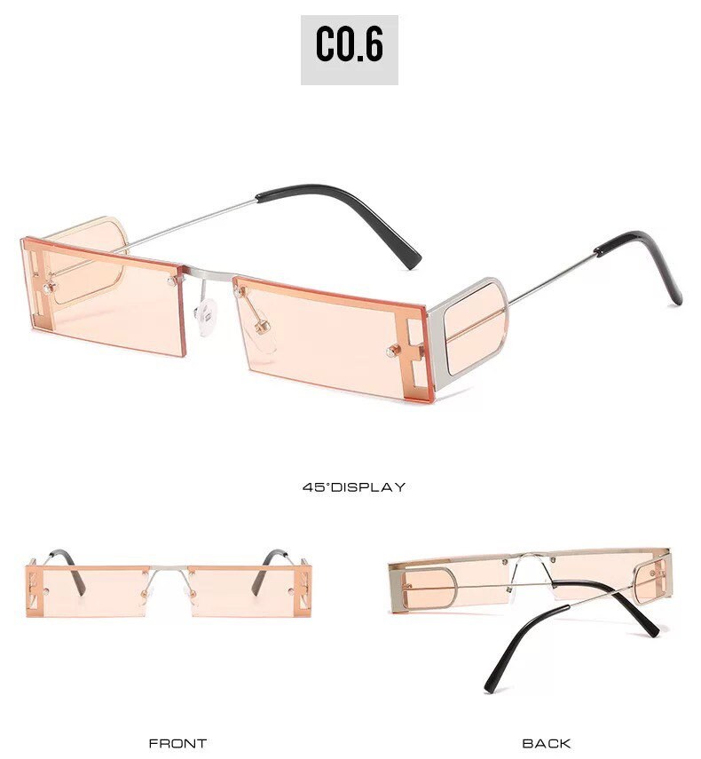 New Women Small Frame Fashion Sunglasses |Retro Rivet Eyeglasses |Luxury Brand|Punk Style Sunscreen Glasses |Eyewear UV400