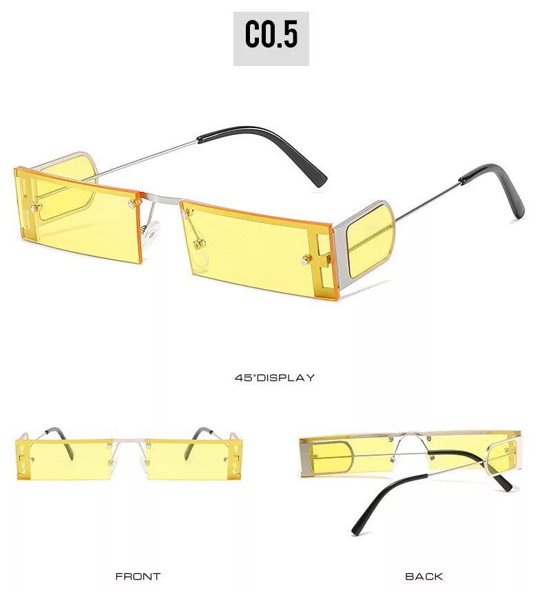 New Women Small Frame Fashion Sunglasses |Retro Rivet Eyeglasses |Luxury Brand|Punk Style Sunscreen Glasses |Eyewear UV400