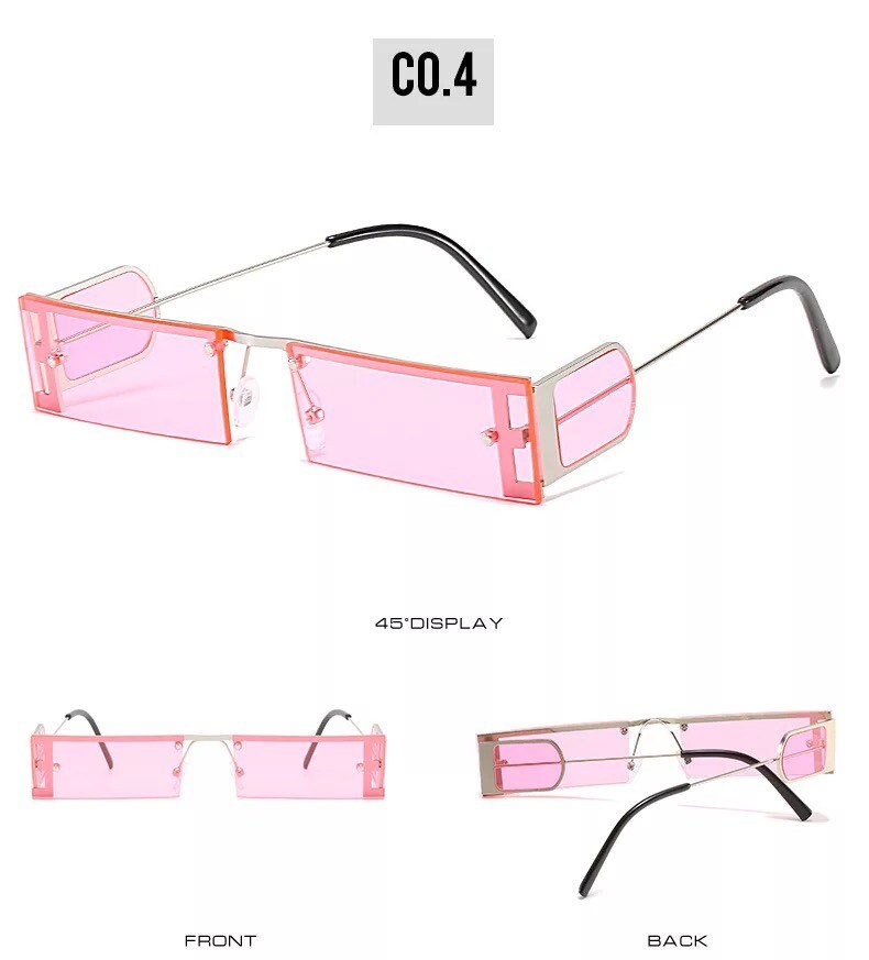New Women Small Frame Fashion Sunglasses |Retro Rivet Eyeglasses |Luxury Brand|Punk Style Sunscreen Glasses |Eyewear UV400