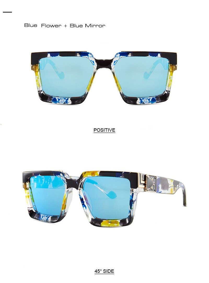New Fashion Unisex Luxury Brand Oversize Square Sunglasses |Women Men|Flat Lens Brand Designer Glasses Frames Fashion Mirror Shades|UV400