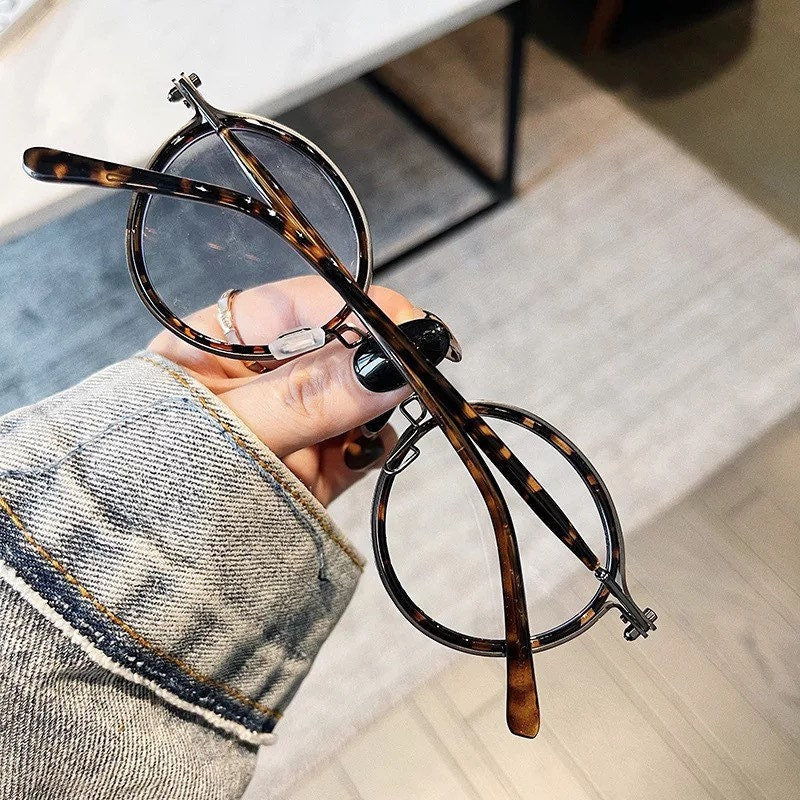 New Fashion 2022 Anti Blue Light Retro Punk |Women Men| Styles Round Optical Glasses Frames|UV400
