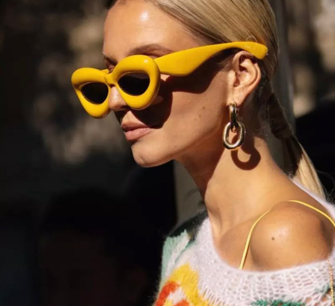 Unique Candy Color Sexy Lip Y2k Sunglasses |Women Men| Cool Triangle Oval Eyewear|Party Glasses Decoration UV400