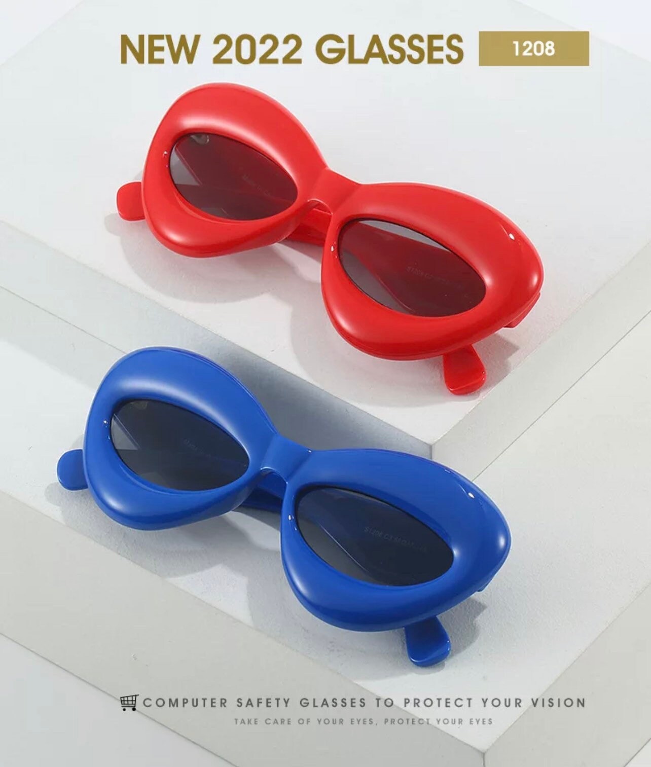 Unique Candy Color Sexy Lip Y2k Sunglasses |Women Men| Cool Triangle Oval Eyewear|Party Glasses Decoration UV400