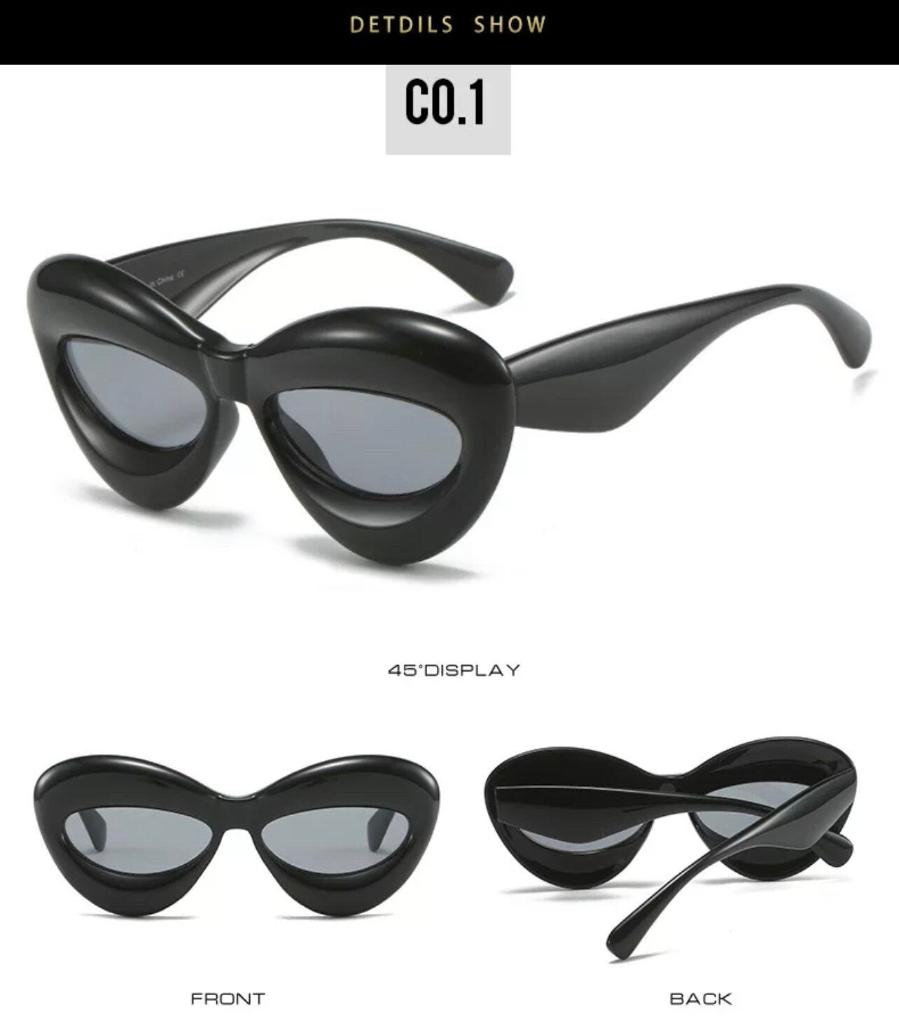 Unique Candy Color Sexy Lip Y2k Sunglasses |Women Men| Cool Triangle Oval Eyewear|Party Glasses Decoration UV400
