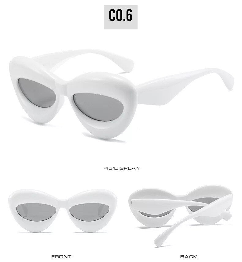 Unique Candy Color Sexy Lip Y2k Sunglasses |Women Men| Cool Triangle Oval Eyewear|Party Glasses Decoration UV400