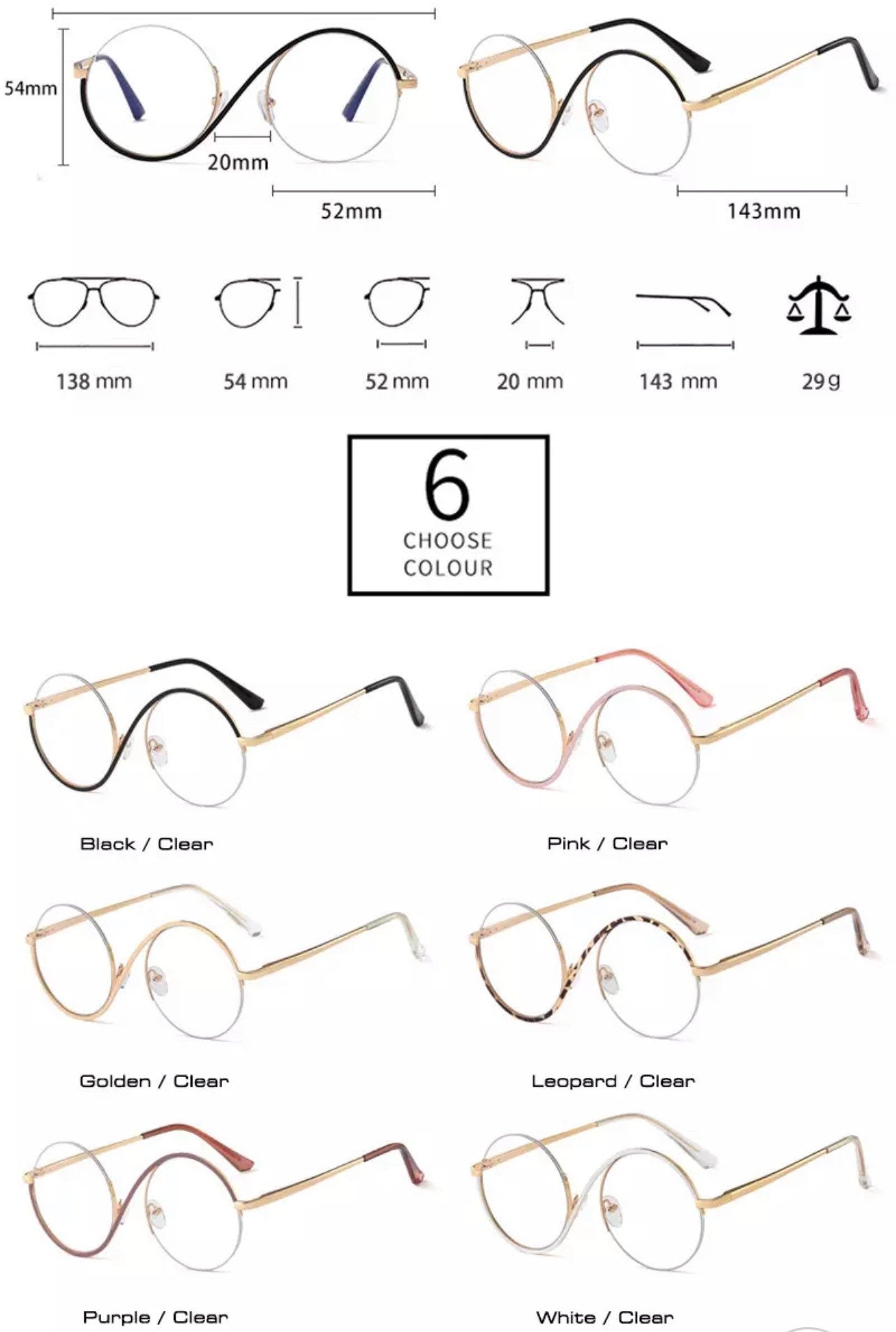 Retro Semi-Rimless Round |Women Men|Metal Glasses Frame Fashion |Optical Clear Anti Blue Light Eyeglasses Frames