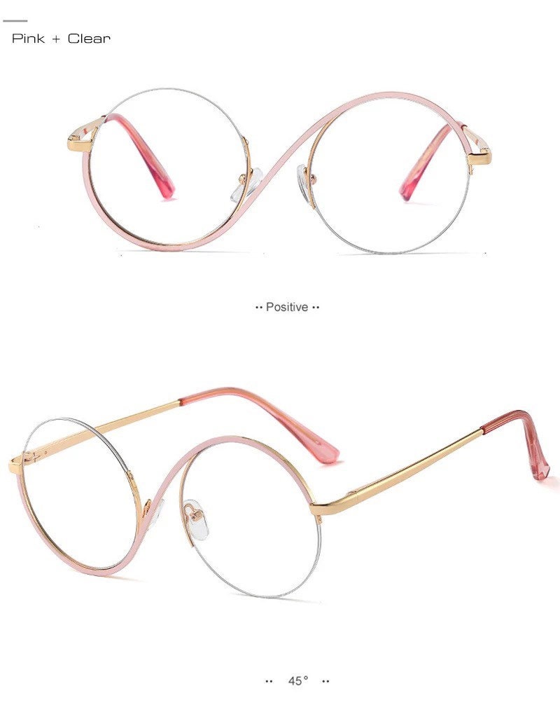 Retro Semi-Rimless Round |Women Men|Metal Glasses Frame Fashion |Optical Clear Anti Blue Light Eyeglasses Frames