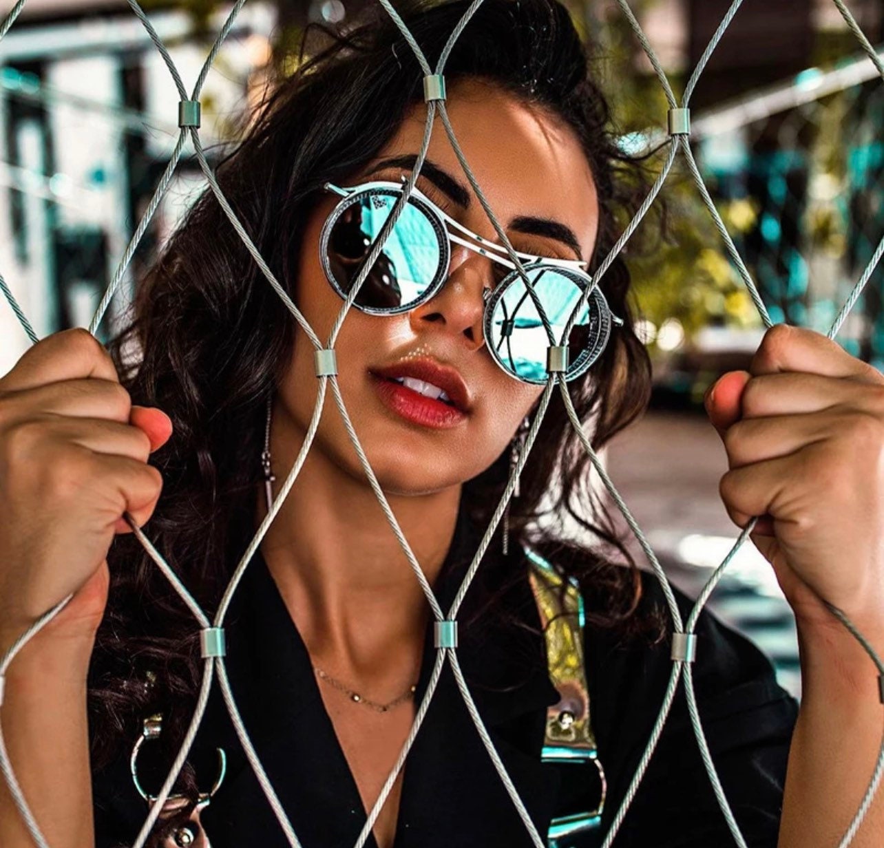 Retro Round Hollow Steampunk Sunglasses |Women Men| Fashion Gradient Mirror Shades UV400 |Punk Sun Glasses