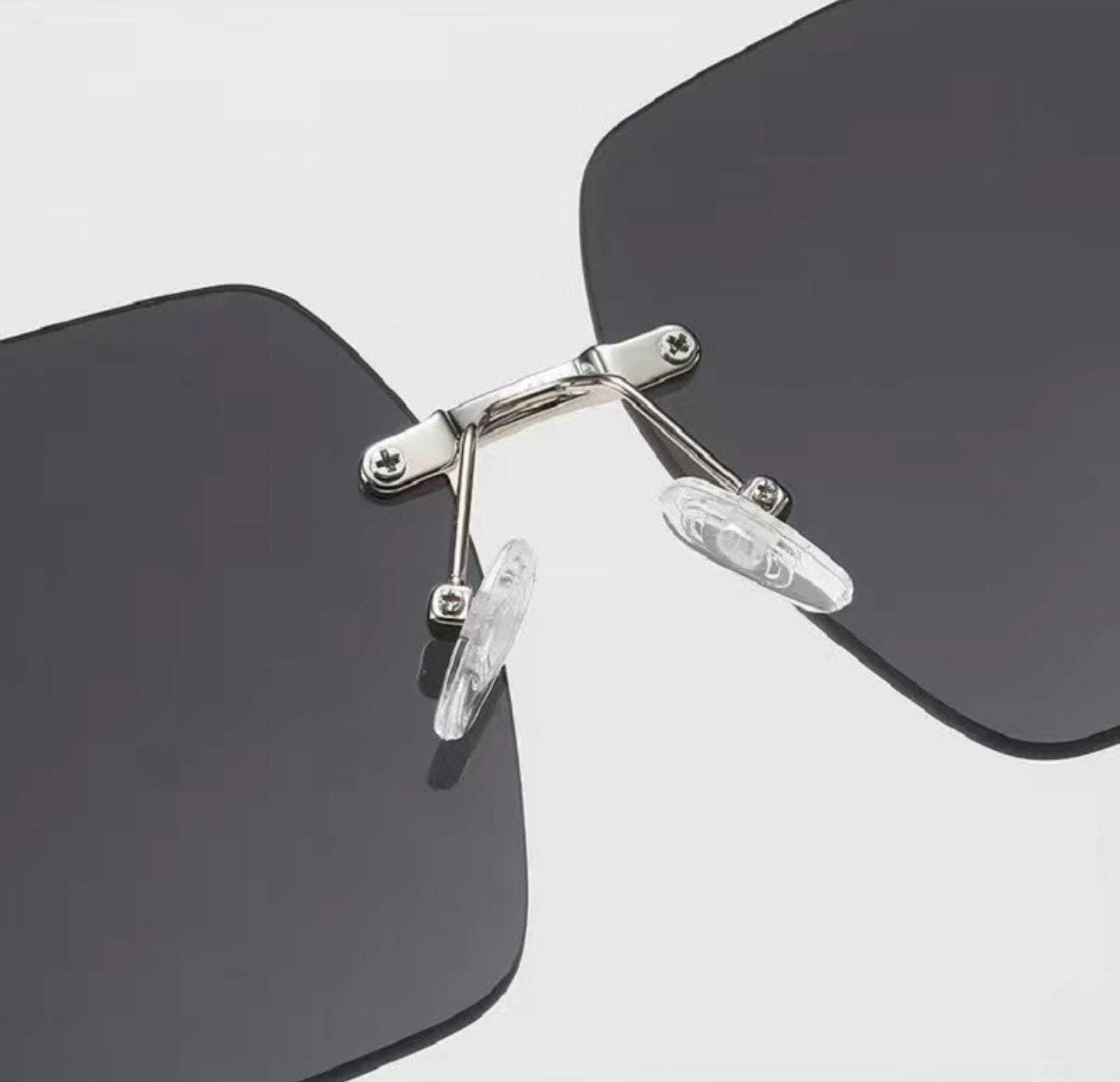 Oversized Sunglasses |Fashion Rimless Square Sun Glasses |Trendy Luxury Brand Design |UV400 Female Shades For Woman