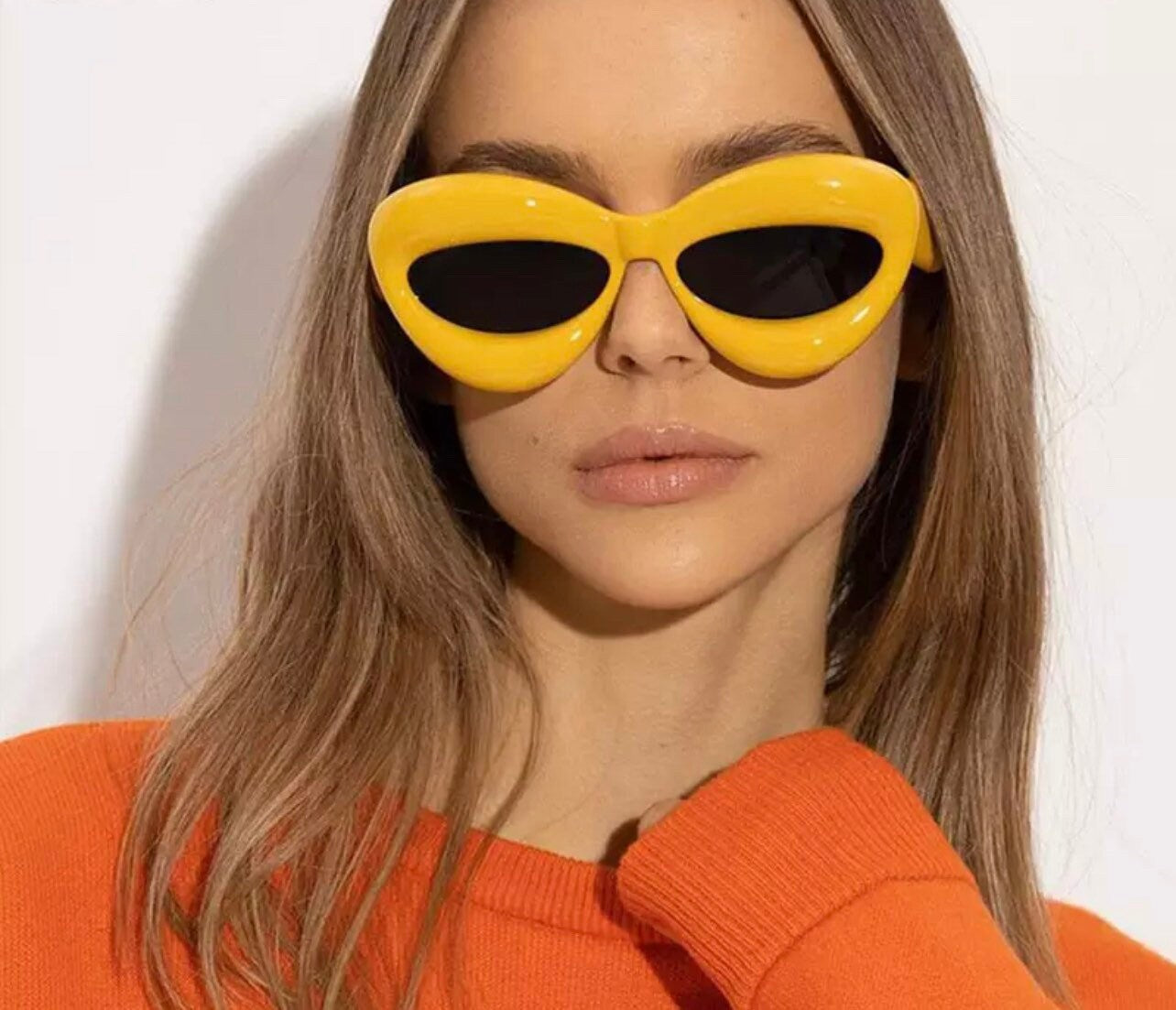 Unique Candy Color Sexy Lip Y2k Sunglasses |Women Men| Cool Triangle Oval Eyewear|Party Glasses Decoration UV400