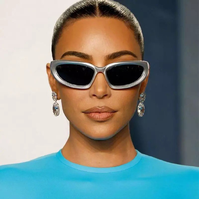 Retro Y2K Style |Women Men|Cat Eye Sunglasses Fashion Colorful Mirror Goggles |Punk Sports Sun Glasses| Uv400 Glassed Frames