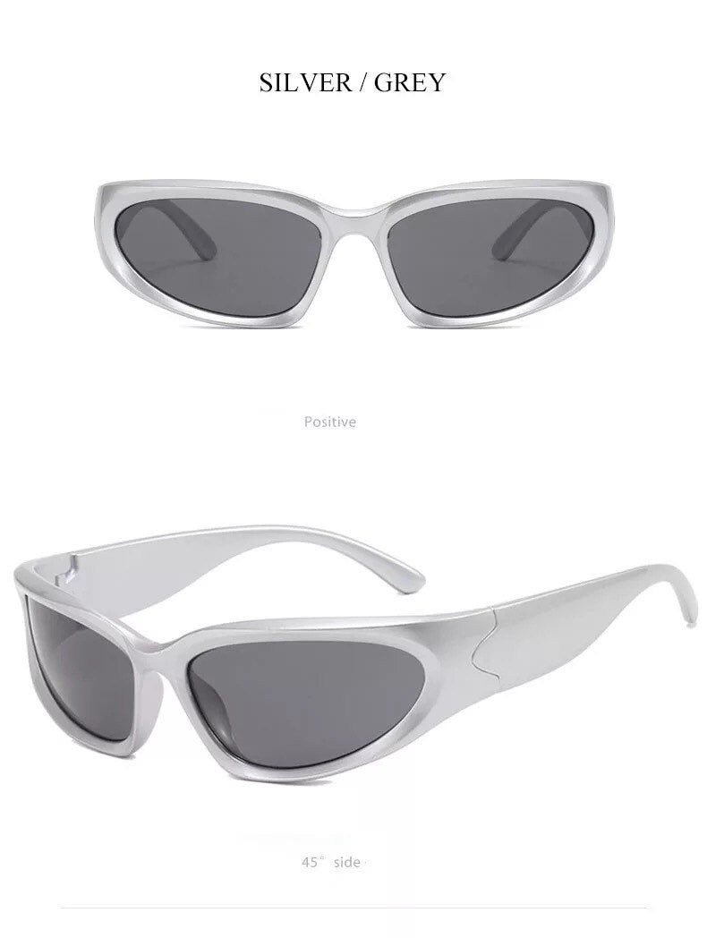 Retro Y2K Style |Women Men|Cat Eye Sunglasses Fashion Colorful Mirror Goggles |Punk Sports Sun Glasses| Uv400 Glassed Frames