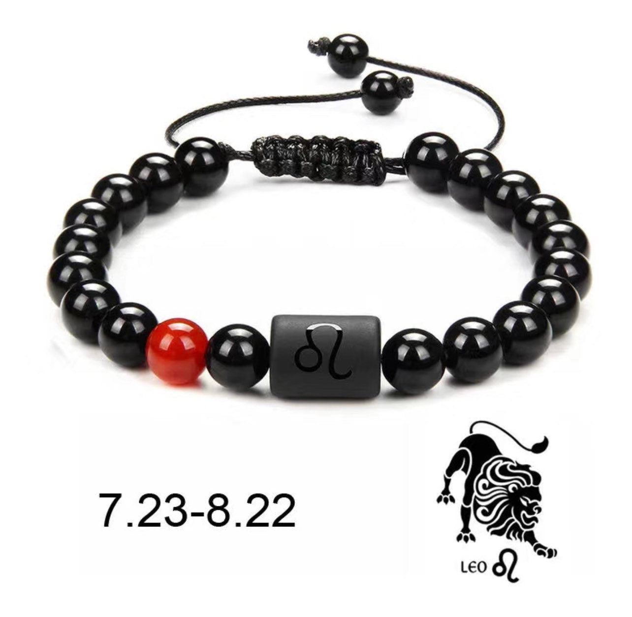 12 Constellation Couple Bracelet |Black Stone Bracelets |For Women Men|Braided Bracelet |Natural Stone |Reiki Beads Charm Jewelry