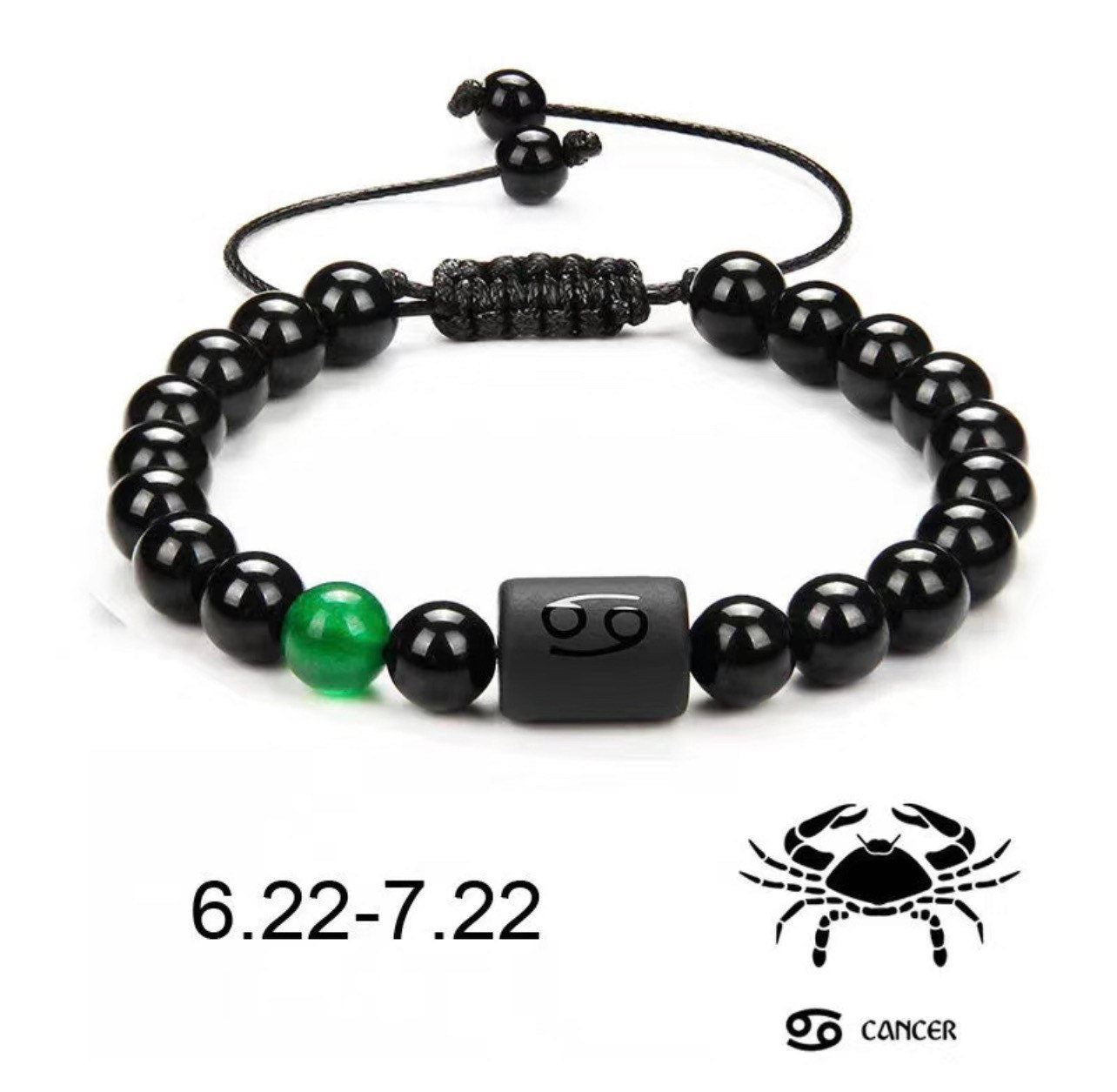 12 Constellation Couple Bracelet |Black Stone Bracelets |For Women Men|Braided Bracelet |Natural Stone |Reiki Beads Charm Jewelry