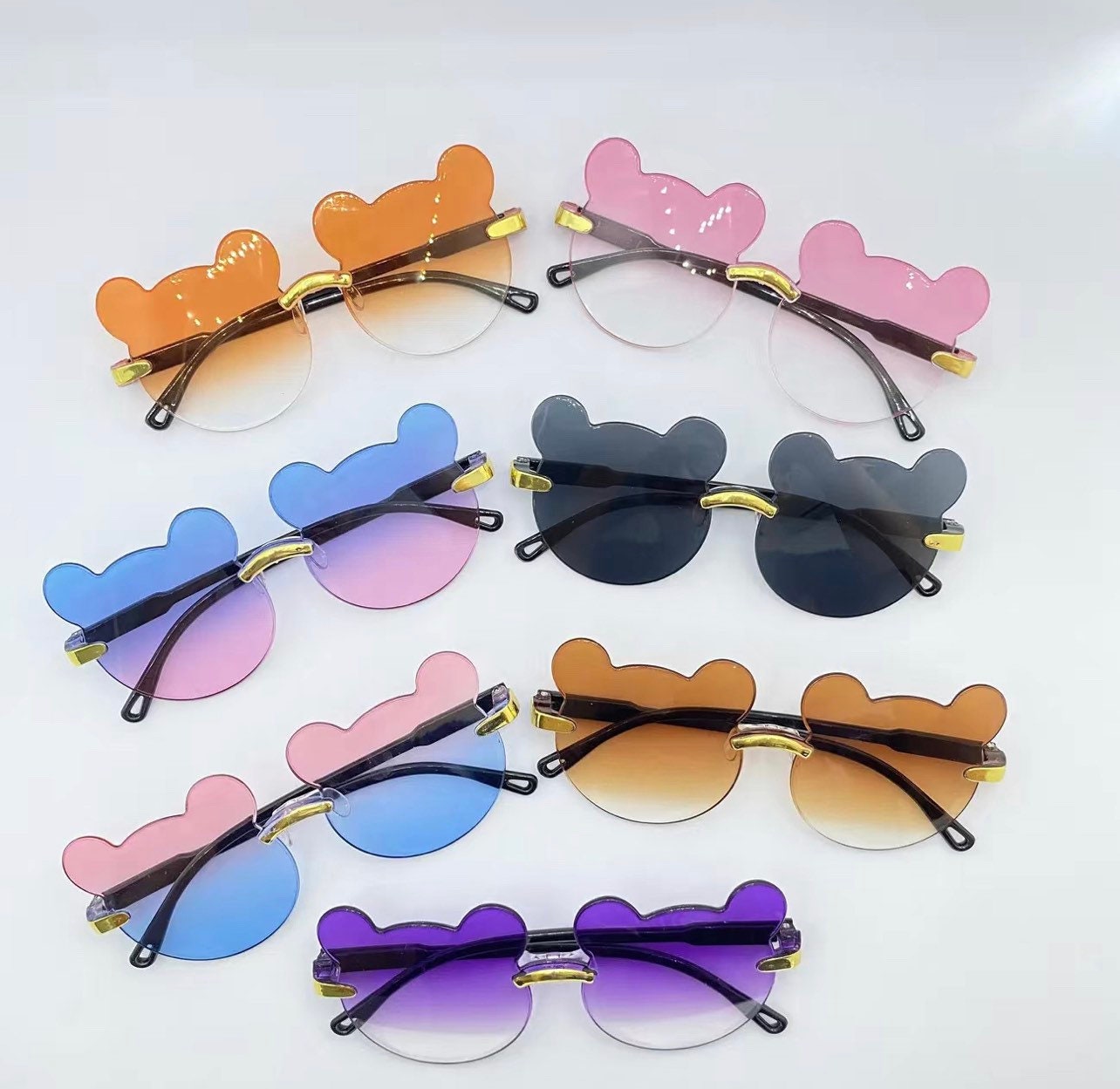 Children's Bear Sunglasses Sunscreen Glasses Glasses|Kids Eyeglasses frames|Kids eyewear