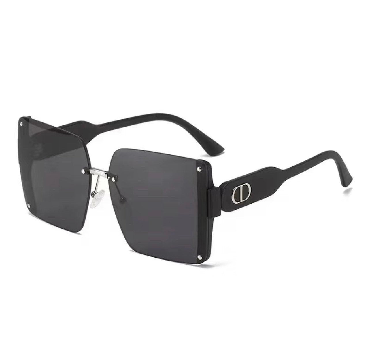 Oversized Sunglasses |Fashion Rimless Square Sun Glasses |Trendy Luxury Brand Design |UV400 Female Shades For Woman