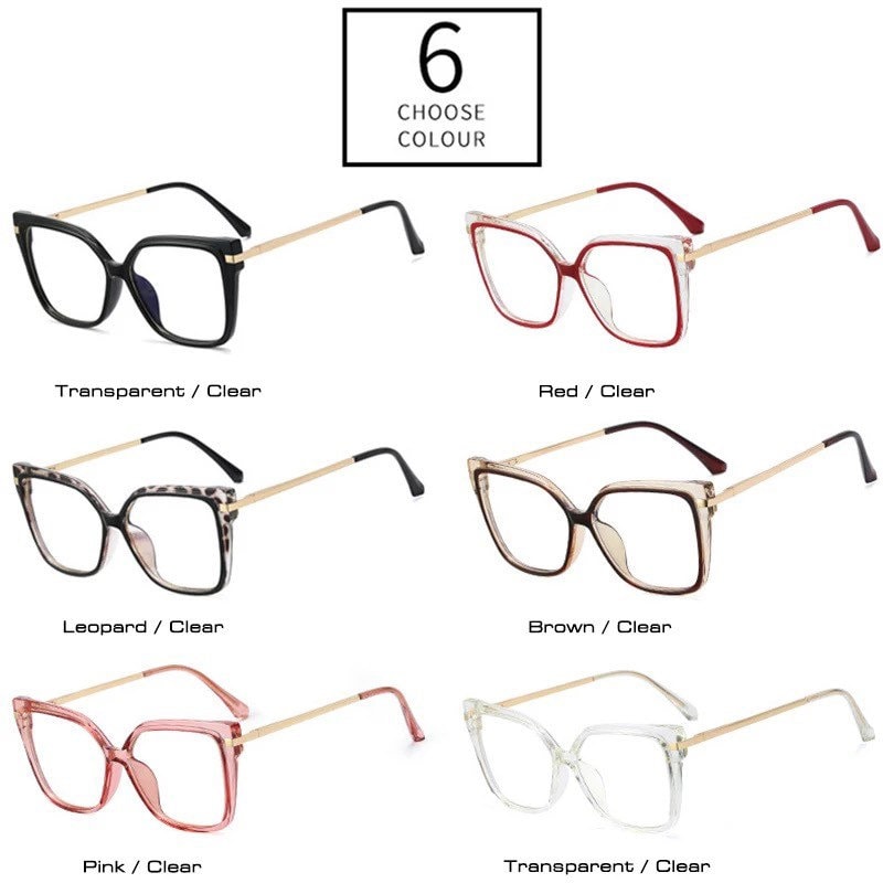 New Fashion Luxury Retro TR90 Square |Women men|Glasses Frame Double Colors |Fashion Clear Anti-blue Light Optical Eyeglasses