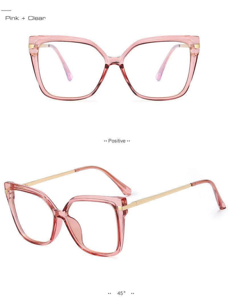 New Fashion Luxury Retro TR90 Square |Women men|Glasses Frame Double Colors |Fashion Clear Anti-blue Light Optical Eyeglasses
