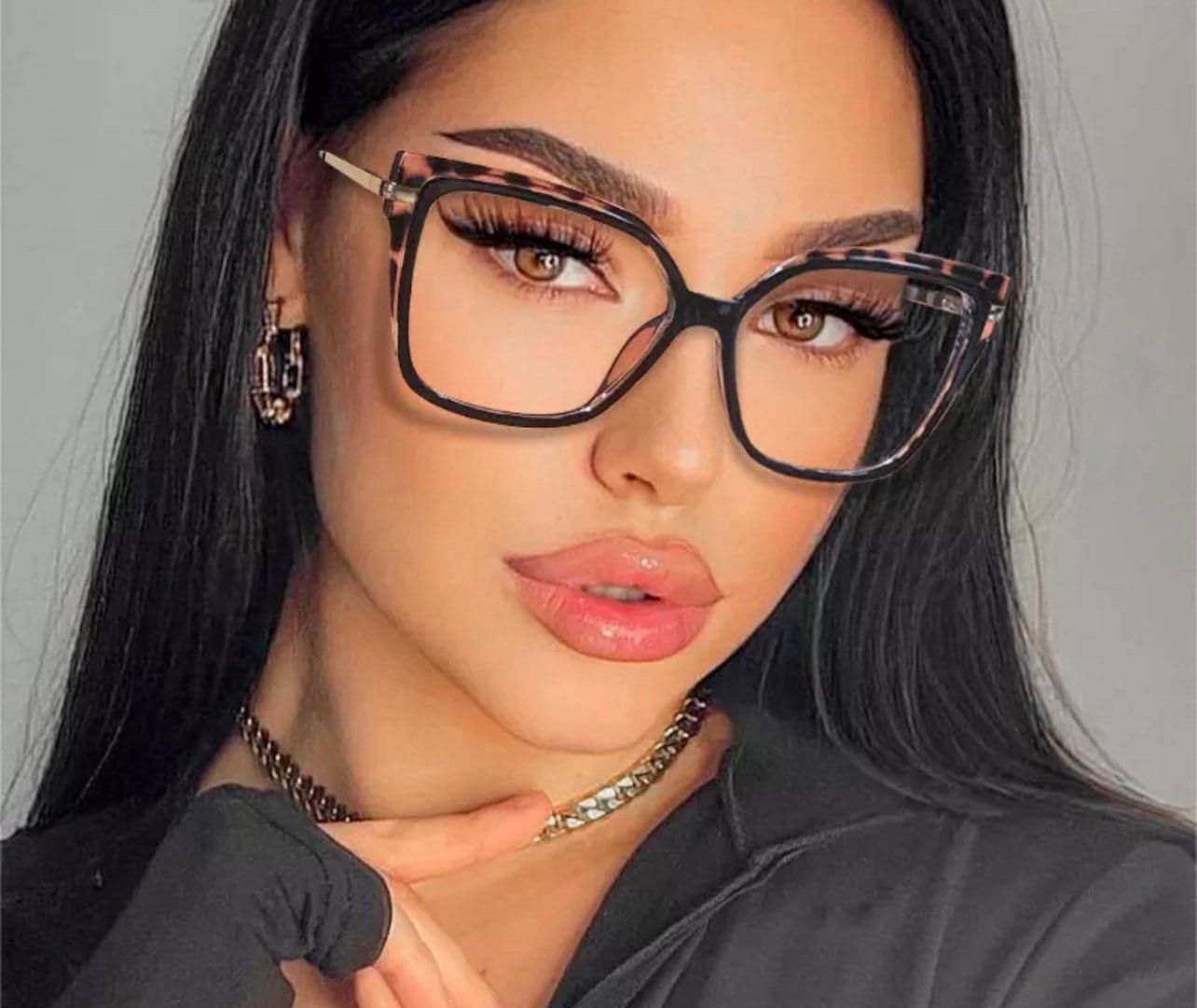 New Fashion Luxury Retro TR90 Square |Women men|Glasses Frame Double Colors |Fashion Clear Anti-blue Light Optical Eyeglasses