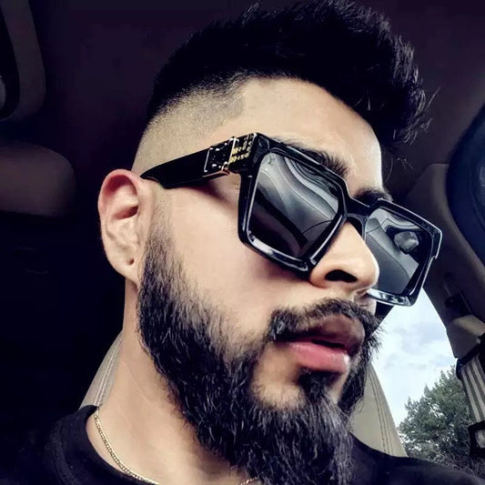 Retro Square Sunglasses|Women Men|Gradient Mirror Eyewear Brand Designer |Fashion Shades UV400 Sun Glasses