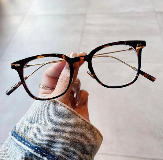 Retro TR90 Metal Square |Women Men| Glasses Frame Rivets Decoration |Anti Blue Light| Optical Frame Computer Glasses