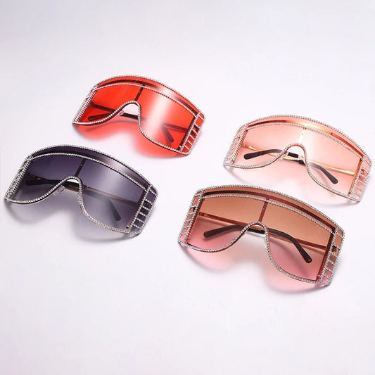 Oversized Crystal Sunglasses |Women Men|Square Sunglasses |Bling Diamond Sunglasses Luxury Fashion Shade Uv400