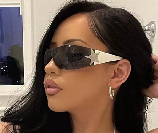Punk Sports Sunglasses| Women Men|Brand Designer Wrap Around Sun Glasses |UV400 Goggles Shades |One Piece Fashion Eyewear