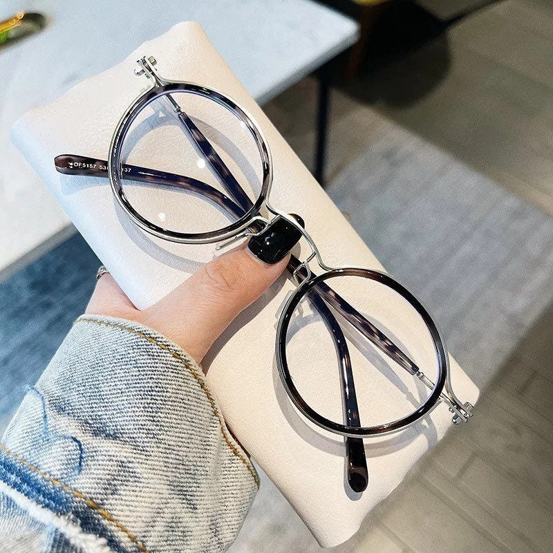 New Fashion 2022 Anti Blue Light Retro Punk |Women Men| Styles Round Optical Glasses Frames|UV400
